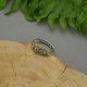 Pierścionek regulowany labradoryt, wire wrapping, stal chirurgiczna
