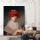 Plakat Lady Papaver  50x70 cm B2 - kwiaty kobieta portret