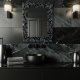 Lustro czarne prostokątne, czarne lustro ścienne, efekt potłuczonego szkła, handmade, lustro do nowoczesnego domu, Terre, BALMAKO 60x80 cm
