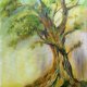 Obraz olejny ręcznie malowany 40x60 cm Drzewo las