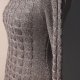MUNTHE stalowy sweter z warkoczami