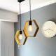 Lampa wisząca drewniana HEXAGON DUE