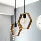 Lampa wisząca drewniana HEXAGON DUE