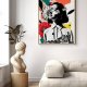 Plakat Dziewczyna kolaż portret kolorowy - format 61x91 cm