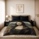 Stylowy komplet pościeli z renesansowym obrazem "Mona Lisa" - bawełna premium 200 x 220 cm