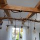 Drewniana lampa  wiszaca