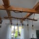 Drewniana lampa  wiszaca
