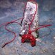 LUNULA Rubin Agat Granat słowiański księżyc komplet czerwony Ag 925 Delfina Dolls mikro makrama