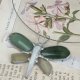 Naszyjnik: zielony motyl wisiorek z awenturynem i jadeitem