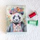 Pudełko drewniane - Pani Panda