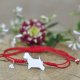 West Highland white terrier - Bransoletka z psem, srebro 925