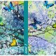 Obraz na płotnie do salonu - DRZEWA, PEJZAŻ Z MOTYLAMI 150x60cm 02548