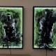 Para obrazów podświetlanych LED pt. "Obecność" mech i rośliny stabilizowane