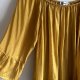 Silk : TODAY - złoto- musztardowa HISZPANKA  zwiewna bluzka jedwabna