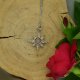Mały wisiorek róża wiatrów kamień słoneczny, wire wrapping