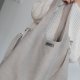 Duża damska jasna xxl torba boho worek shopper beżowo szara