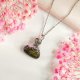 Naszyjnik Labradoryt Kwiatki stal chirurgiczna wisiorek handmade wirewrapping