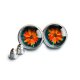 Orange flower kolczyki wkrętki dla niej
