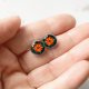 Orange flower kolczyki wkrętki dla niej