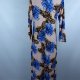 RTW Trend sukienka maxi pudrowy róż liście kwiaty / 40