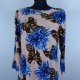 RTW Trend sukienka maxi pudrowy róż liście kwiaty / 40