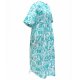 Biało-malachitowa sukienka we wzór maxi plus size