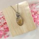 Naszyjnik Kwarc Rutylowy stal chirurgiczna wisiorek handmade wirewrapping