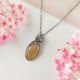Naszyjnik Kwarc Rutylowy stal chirurgiczna wisiorek handmade wirewrapping