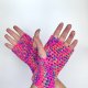 mitenki kolorowe NEON  PINK