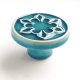 Ceramiczna gałka do mebli, turkusowa, wz.2