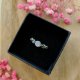 Pierścionek Kamień Księżycowy regulowany stal chirurgiczna handmade wirewrapping