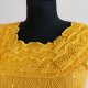 Vintage handmade żółta sukienka z baskinką  retro styl