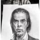 Nick Cave - Seria IKONY (A3) - rysunek ręcznie wykonany, na prezent, dla niego, dla niej