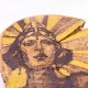 Golden Woman - pirografia (15x15 cm) - obraz wypalany na drewnie, woodburning, pyrography art