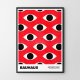 Plakat Bauhaus kolorowy wzór oko geometria - format 61x91 cm