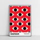 Plakat Bauhaus kolorowy wzór oko geometria - format 61x91 cm