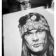 Axl Rose - Seria IKONY (A3) - rysunek, na prezent, dla fana muzyki