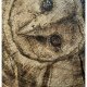 Sowa - pirografia (25x30 cm) obraz wypalany na drewnie, woodburning, pyrography art