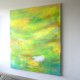 ORIGINALNY OBRAZ NA PŁÓTNIE ABSTRAKCJA "SEARCHING FOR PARADISE" 110x100cm
