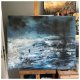 Sztorm I (Storm I - 73x92) - obraz ręcznie malowany na płótnie, do salonu, do sypialni