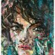Flora (80x60) - obraz ręcznie malowany na płótnie, do salonu, do sypialni