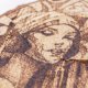 Twenties - pirografia (19x18 cm) - obraz wypalany na drewnie, woodburning, pyrography art
