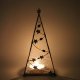 Choinka witrażowa, lampion - srebrzysta z gwiazdkami
