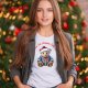Koszulka damska lub męska biała - "Christmas Teddy"