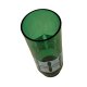 Zielony, szklany wazon,  VEB Kunst Glas Wasungen, Niemcy, lata 60