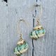 kolczyki TURQUOISE SEASHELLS- srebro złocone