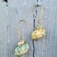 kolczyki TURQUOISE SEASHELLS- srebro złocone
