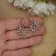 Różowe kolczyki słoneczka kwarc malinowy wire wrapping słońce