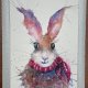 Świąteczny króliczek Original Akwarela A5