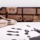 Zakładka do książki drewniana, ręcznie wypalana - "Koty" (pirografia), Dzień Matki